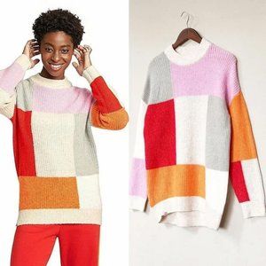 NEW LEGO x Target Colorblock Wool Blend Sweater S Longline Colorful Limited Rare